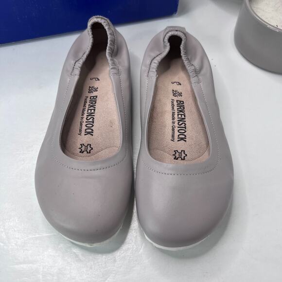 Birkenstock Celina Leather Slip On Grey 1004671 Women’s 5/EU 36 NWB FLAW Regular - Picture 5 of 13